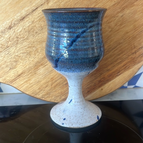 Cypress pottery wine glass/goblet - Picture 1 of 9